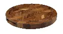 Chevron Round Butcher Block
