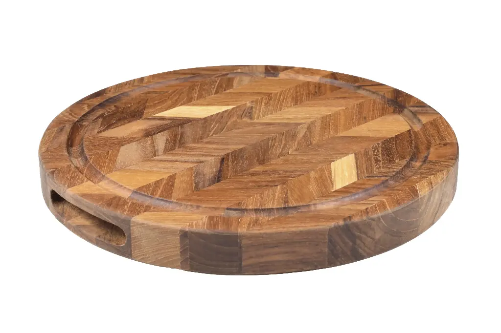 Chevron Butcher Block With Canal [M]