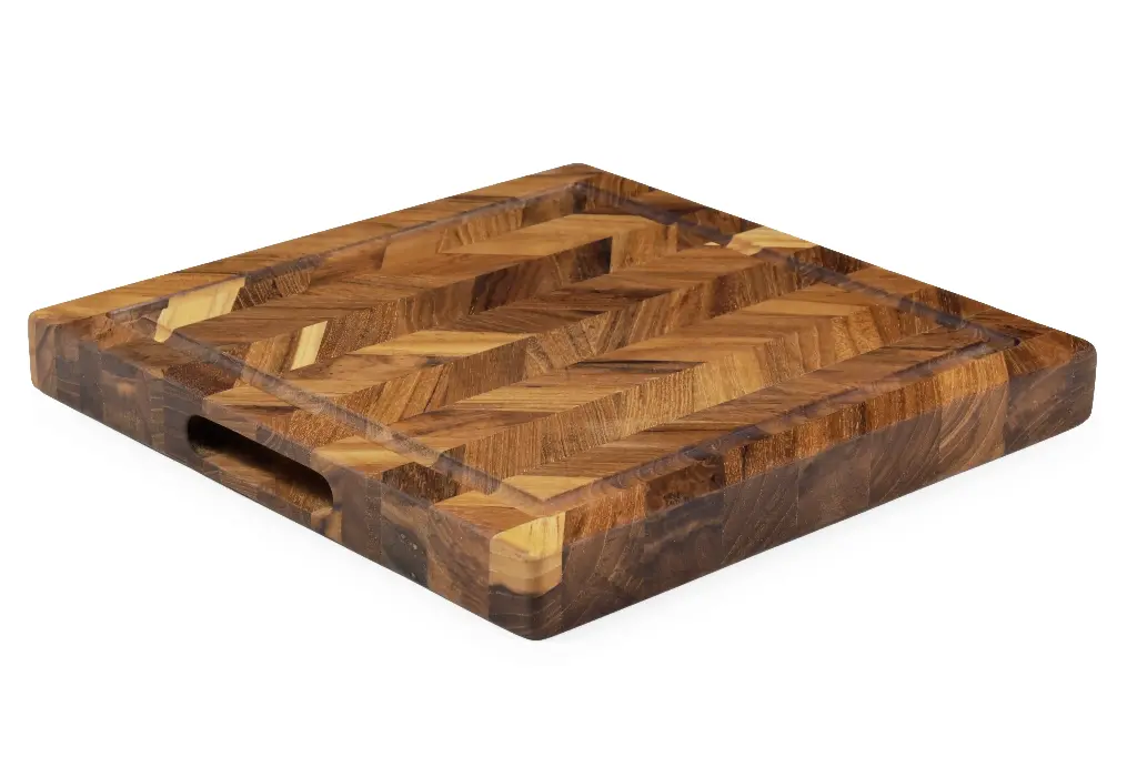 Chevron Butcher Block With Canal [M]