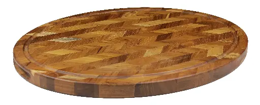 Chevron Oval Butcher Block